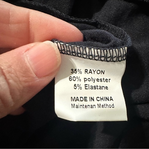 Women's navy blue v-neck babydoll dress size large - Picture 4 of 4